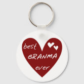 赤いハートの最も最高のなGranmaのTシャツおよびギフト キーホルダー (正面)