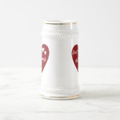 赤いハートの最も最高のなGranmaのTシャツおよびギフト ビールジョッキ (中央)