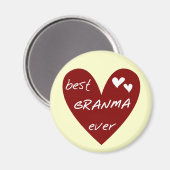 赤いハートの最も最高のなGranmaのTシャツおよびギフト マグネット (正面/裏面)