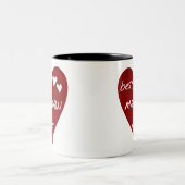 赤いハートの最も最高のなMammawのマグ ツートーンマグカップ (中央)