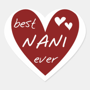 赤いハートの最も最高のなNaniのTシャツおよびギフト ハートシール
