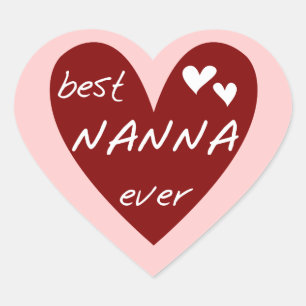 赤いハートの最も最高のなNannaのTシャツおよびギフト ハートシール