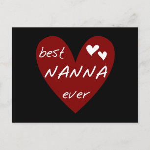 赤いハートの最も最高のなNannaのTシャツおよびギフト ポストカード