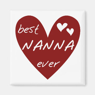 赤いハートの最も最高のなNannaのTシャツおよびギフト マグネット