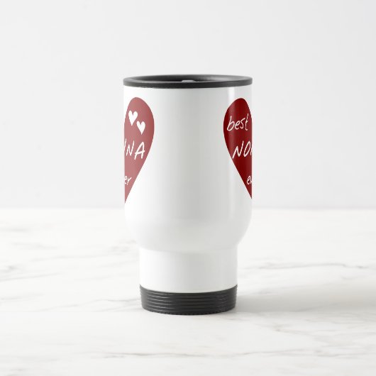 赤いハートの最も最高のなNonnaのTシャツのギフト トラベルマグ (中央)