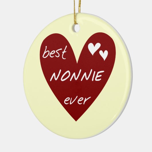 赤いハートの最も最高のなNonnieのTシャツおよびギフト セラミックオーナメント (左)