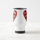 赤いハートの最も最高のなNonnieのTシャツおよびギフト トラベルマグ (中央)