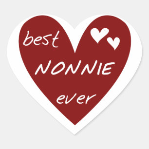 赤いハートの最も最高のなNonnieのTシャツおよびギフト ハートシール