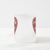 赤いハートの最も最高のなNonnieのTシャツおよびギフト フロストグラスマグカップ (中央)