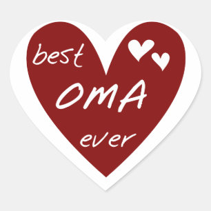 赤いハートの最も最高のなOmaのTシャツおよびギフト ハートシール