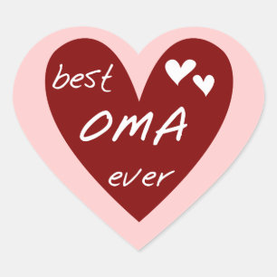 赤いハートの最も最高のなOmaのTシャツおよびギフト ハートシール