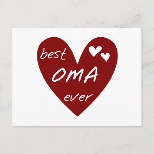 赤いハートの最も最高のなOmaのTシャツおよびギフト ポストカード