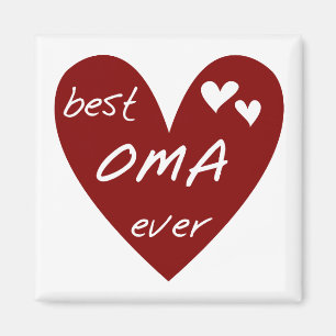 赤いハートの最も最高のなOmaのTシャツおよびギフト マグネット