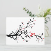 赤いハートの木にキスする愛の鳥たち (スタンド正面)