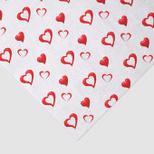 赤いハートの模様|バレンタインラブ 薄葉紙 (詳細)