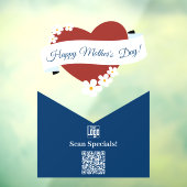 赤いハートの母の日のバナー スキャン特別オファー! ウィンドウサイン (シート3)