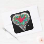 赤いハートの秘密の解剖学 v3.1 スクエアシール (封筒)