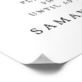 赤いハートの結婚プラグ抜き式サイン ポスター (角)