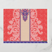 赤いハートの絵のついたカード 箔シーズンポストカード (裏面)