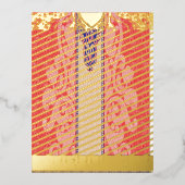 赤いハートの絵のついたカード 箔シーズンポストカード (正面)