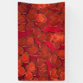 赤いハートの背景または背景 横断幕 (縦)