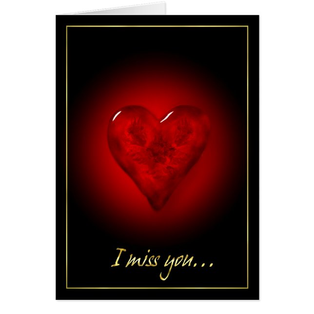 赤いハートの色彩の鮮やかなガラス (正面)