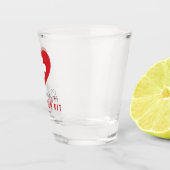 赤いハートの花嫁お別れパーティーの二日酔い ショットグラス (右)