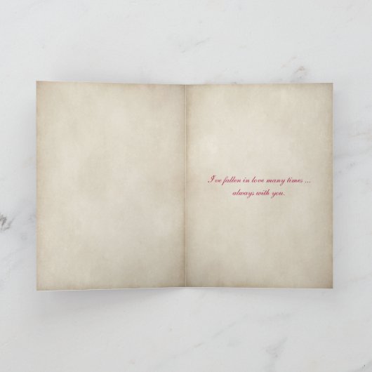 赤いハートの花 カード (内部)