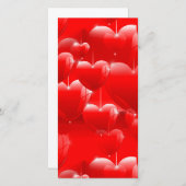 赤いハートの風船 シーズンカード (正面/裏面)