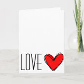 赤いハートのLOVE カード (正面)
