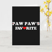 赤いハートのPaw Pawsのお気に入り カード (黄色い花)