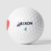 赤いハートのSrixon Soft Feel 13ゴルフボール - ギフト ゴルフボール (ロゴ)