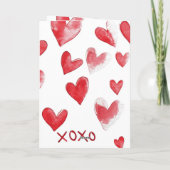 赤いハートのXOXO カード (裏面)