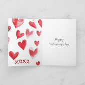 赤いハートのXOXO カード (内部)