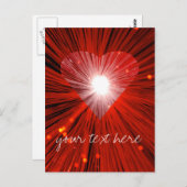 赤いハートの'Your Text'ポストカード ポストカード (正面/裏面)