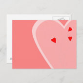 赤いハートはがき ポストカード (正面/裏面)