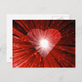 赤いハートはがき ポストカード (正面/裏面)