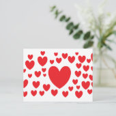 赤いハートはがき ポストカード (スタンド正面)