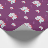 赤いハートは白いリボンのロマンチックで結ばれる ラッピングペーパー (角)