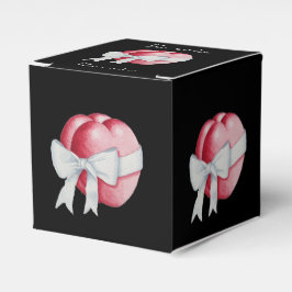 赤いハートを白いリボンで結結婚ぶ フェイバーボックス