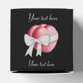 赤いハートを白いリボンで結結婚ぶ フェイバーボックス (上部)