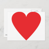 赤いハートアイコン ポストカード (正面/裏面)
