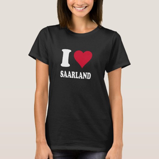 赤いハートアイラブサーランド Tシャツ (正面)