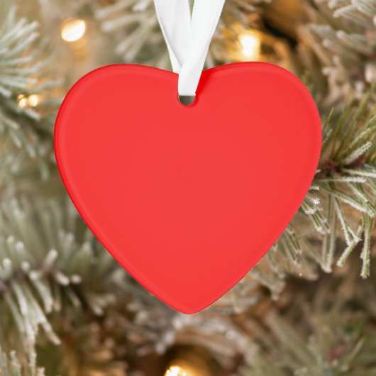 赤いハートアクリルオーナメント オーナメント (ツリー)