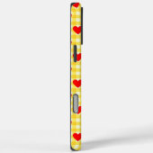 赤いハートイエローギンガムキュートバレンタインズデイギフト Case-Mate iPhoneケース (裏面 / 右)