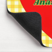 赤いハートイエロージンガムバレンタインデー マウスパッド (コーナー)