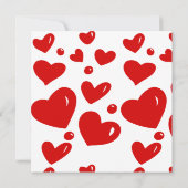 赤いハートイニシャル ノートカード (裏面)