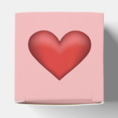 赤いハートイラストレーションオン赤面ピンクカラー フェイバーボックス (上部)