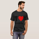 赤いハートイラブマルタ Tシャツ (正面フル)