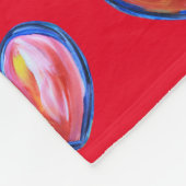 赤いハートウィズホープフリースブランケット フリースブランケット (角)